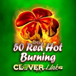 50 Red Hot Burning Clover Links online game logo by Novomatic on azur-slot.org