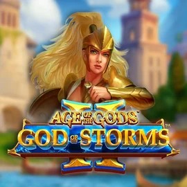 Age Of The Gods: God Of Storms 2 logo – Slots by Playtech at Azurslot Casino