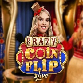 Crazy Coin Flip logo by Evolution at Azurslot CasinoCrazy Coin Flip